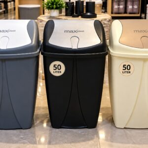 سطل زبالة 50 لتر بلاستيك مروحة